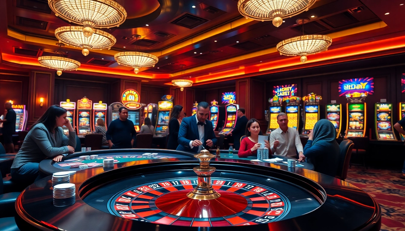 Engaged players at the 8day casino table reveal cards in an exciting gambling scene.