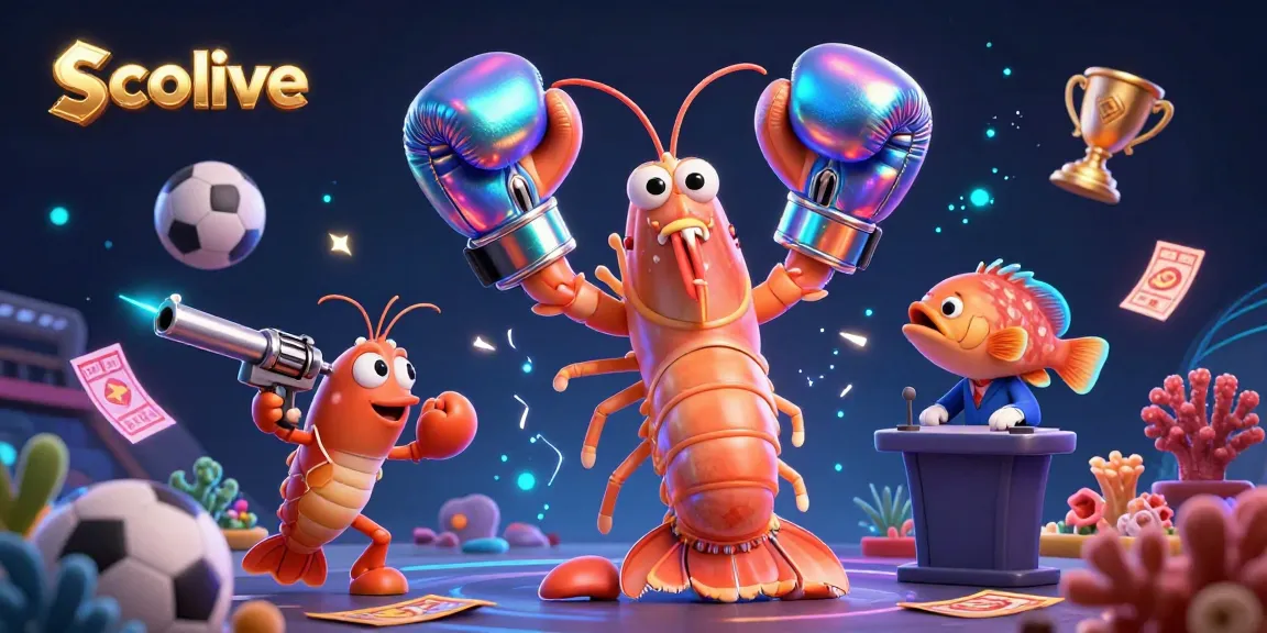 Socolive showcases an energetic scene featuring sports betting symbols with vibrant characters in 3D.