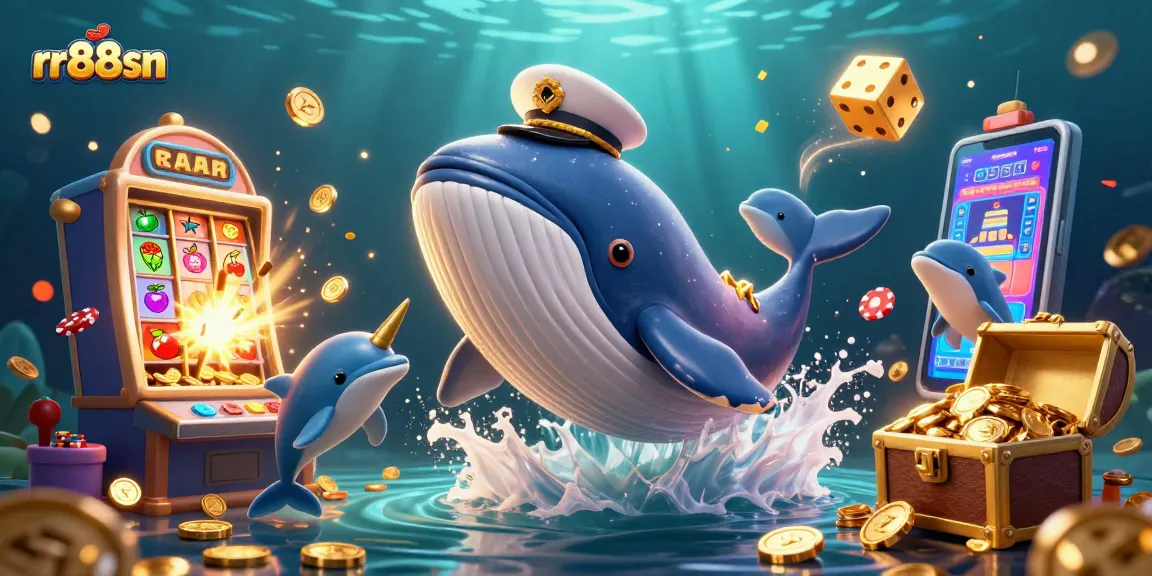 Engage with rr88sn as a thrilling adventure in online gambling amidst playful 3D sea creatures and jackpot action.