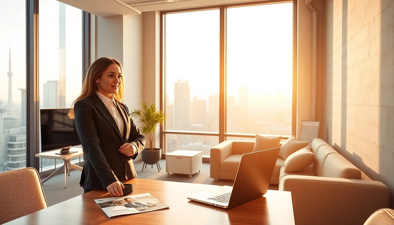 Immobilienmakler Frankfurt Dornbusch bei der Immobilienberatung in einem modernen Büro.