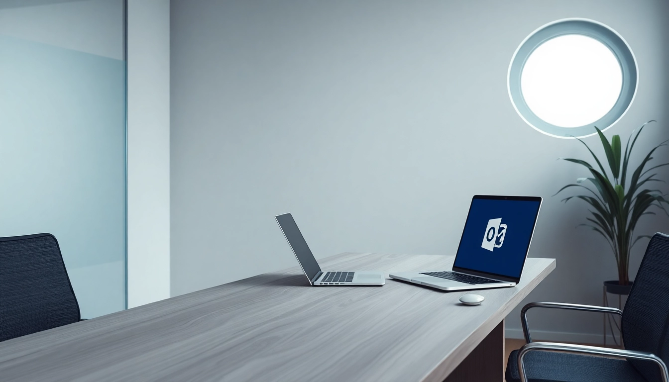 Verwenden von Microsoft Office 2024 Pro Plus Lizenzkey auf einem modernen Laptop in einem stilvollen Büro.