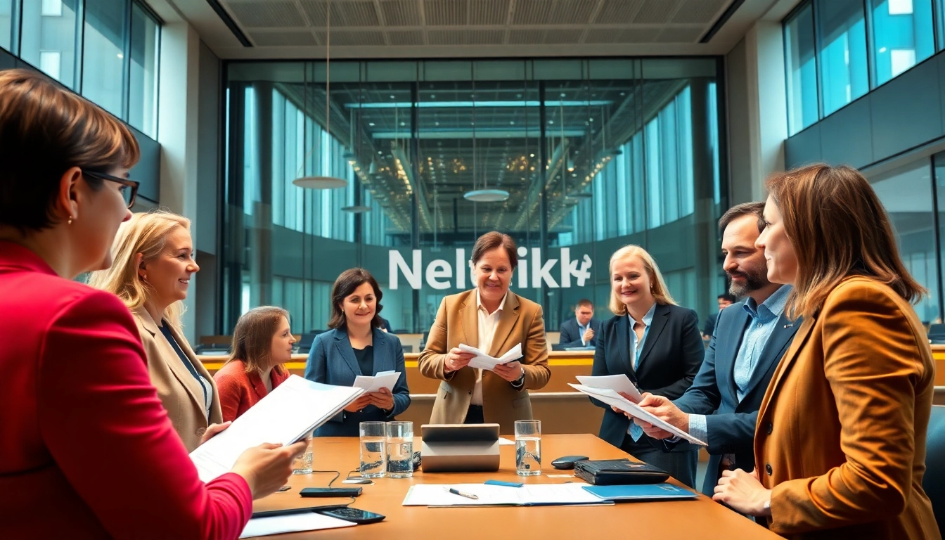 Politik Nachrichten Deutschland: Engagierte Politiker diskutieren leidenschaftlich in einem Bundestagsgebäude.