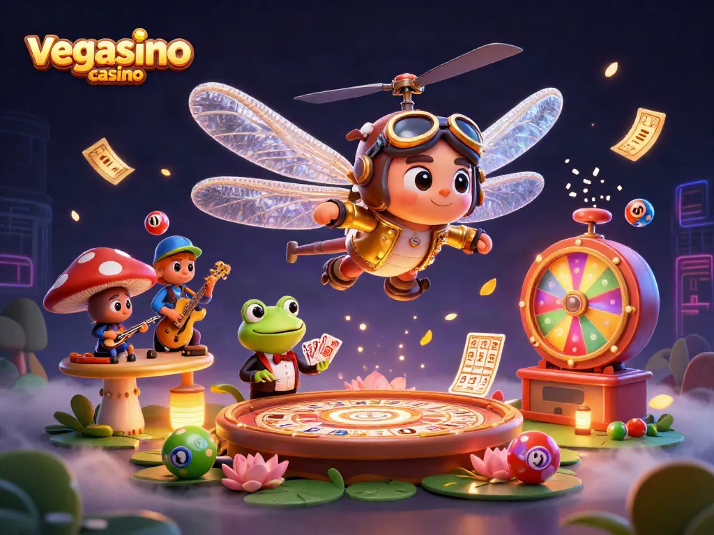 Engage with the vibrant world of vegasino casino featuring unique characters in a lively gaming scene.