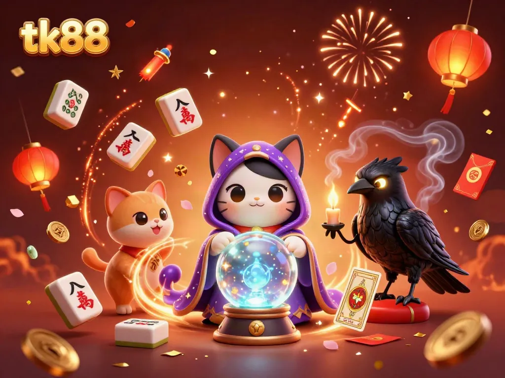 Engage with tk88's enchanting games through vibrant visuals from a mystic scene.