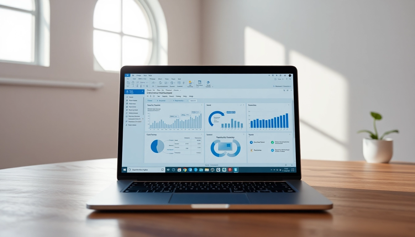 Interaktive Benutzeroberfläche von Microsoft Office 2024 für macOS Sonoma auf einem MacBook in einem modernen Arbeitsumfeld.