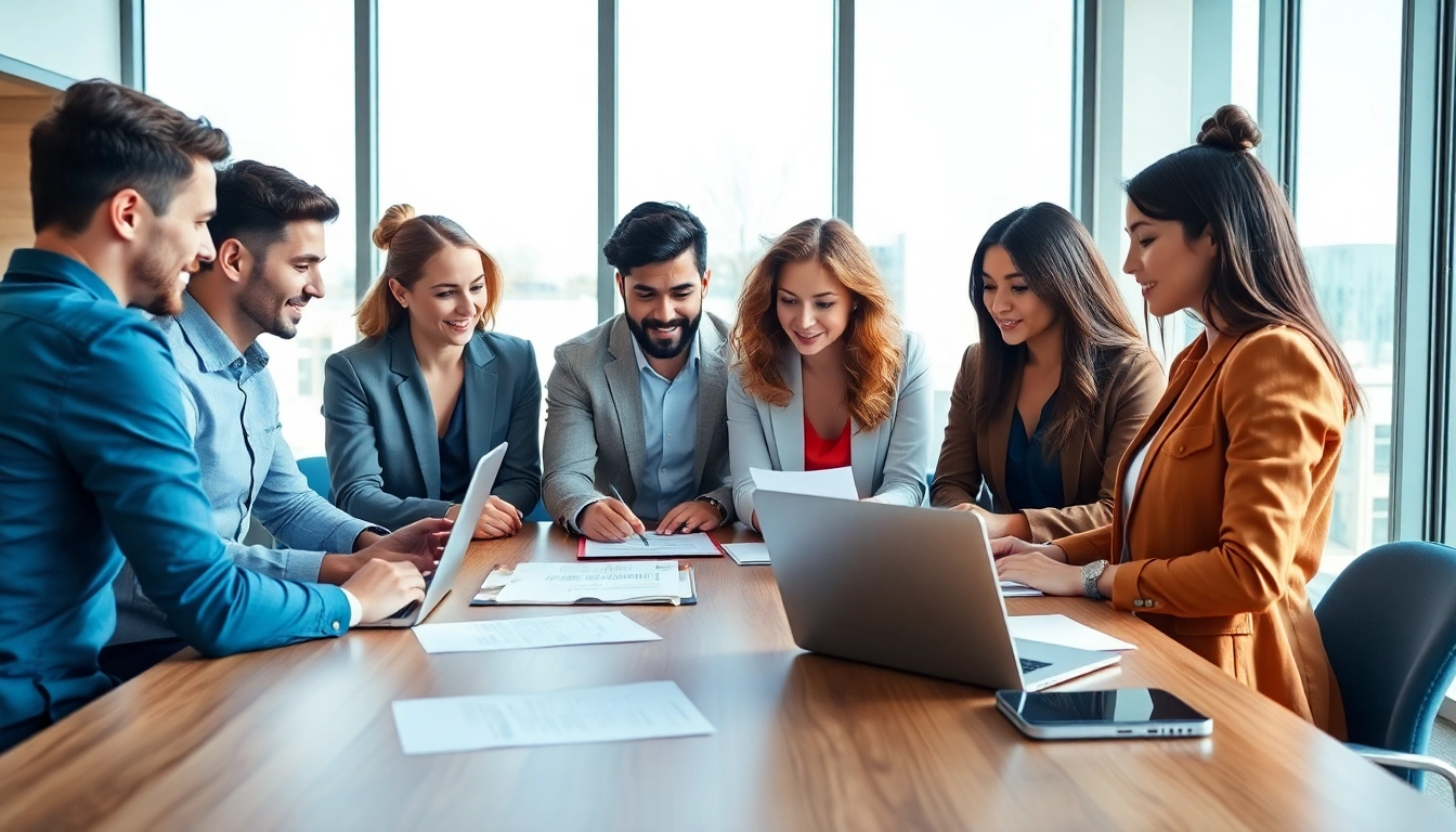 Effiziente Personalbesetzung durch ein vielfältiges Team in einem modernen Büro.
