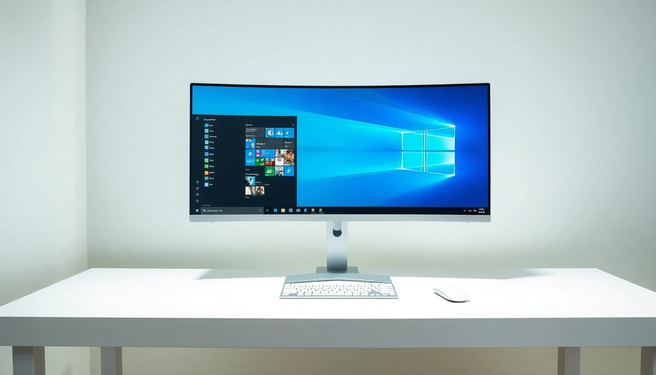 Erlebe das moderne Windows 11 herunterladen auf einem Computerbildschirm.