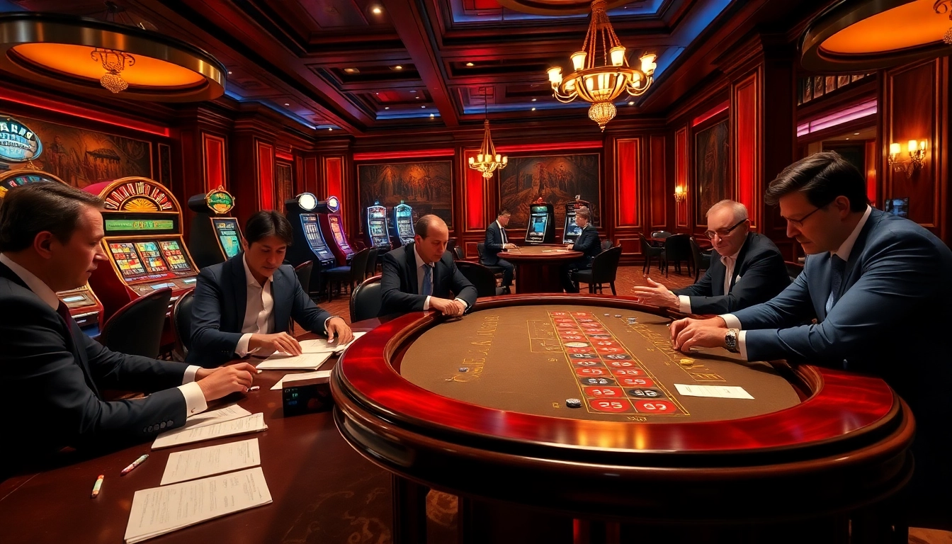 Plagiatsprüfung online highlights thrilling casino strategies with players deeply engaged in strategic games.