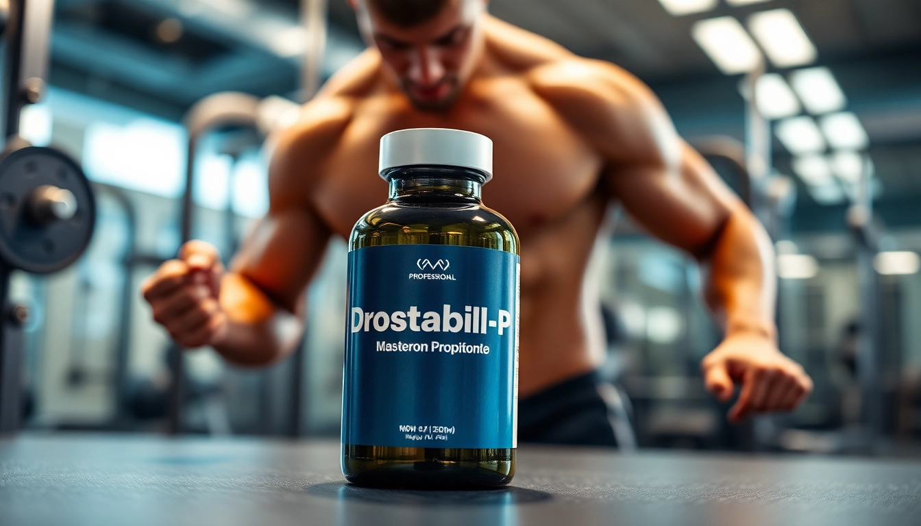 Drostabal-P Masteron Propionate als Hauptbestandteil einer Fitness-Szene mit aktiven Sportlern.