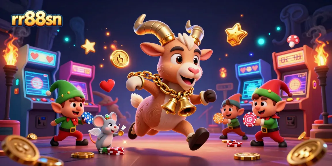 Engage with rr88sn's festive holiday-horror casino, featuring Krampus, an angel mouse, and mischievous elf gremlins!
