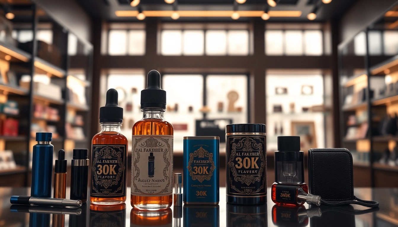 Vape Store with Al Fakher 30K products beautifully arranged on display.