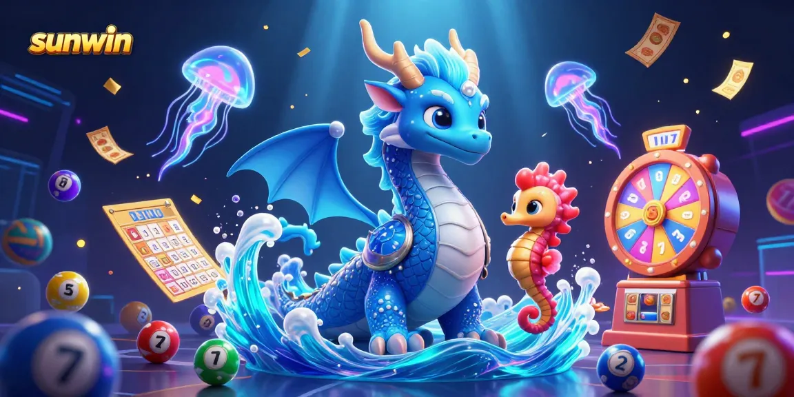 Win big with sunwin's vibrant lottery and casino scene featuring mystical sea creatures!