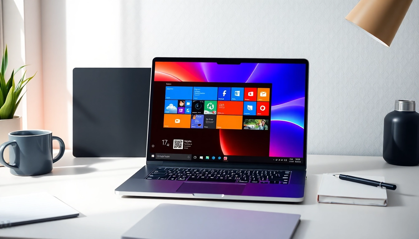 Erleben Sie Windows 11 in einem modernen digitalen Arbeitsplatz mit einer klaren Benutzeroberfläche.
