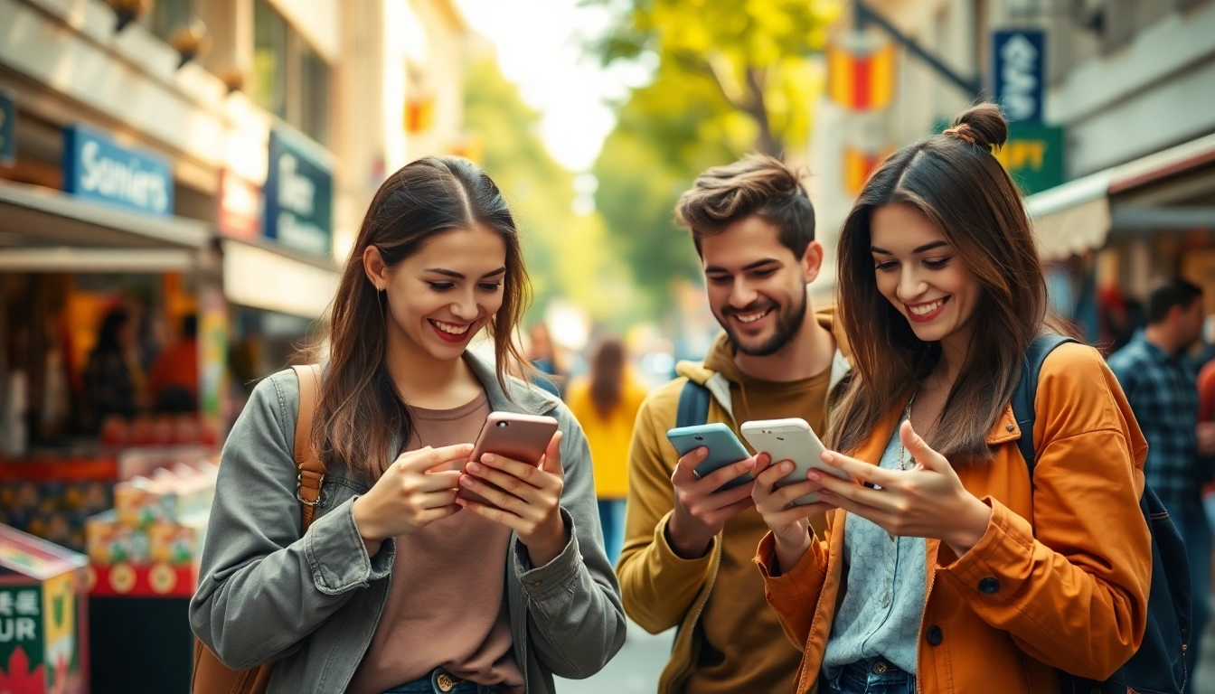 Junge Menschen platzieren Wetten bei den besten Wettanbietern ohne Ausweis auf ihren mobilen Geräten.