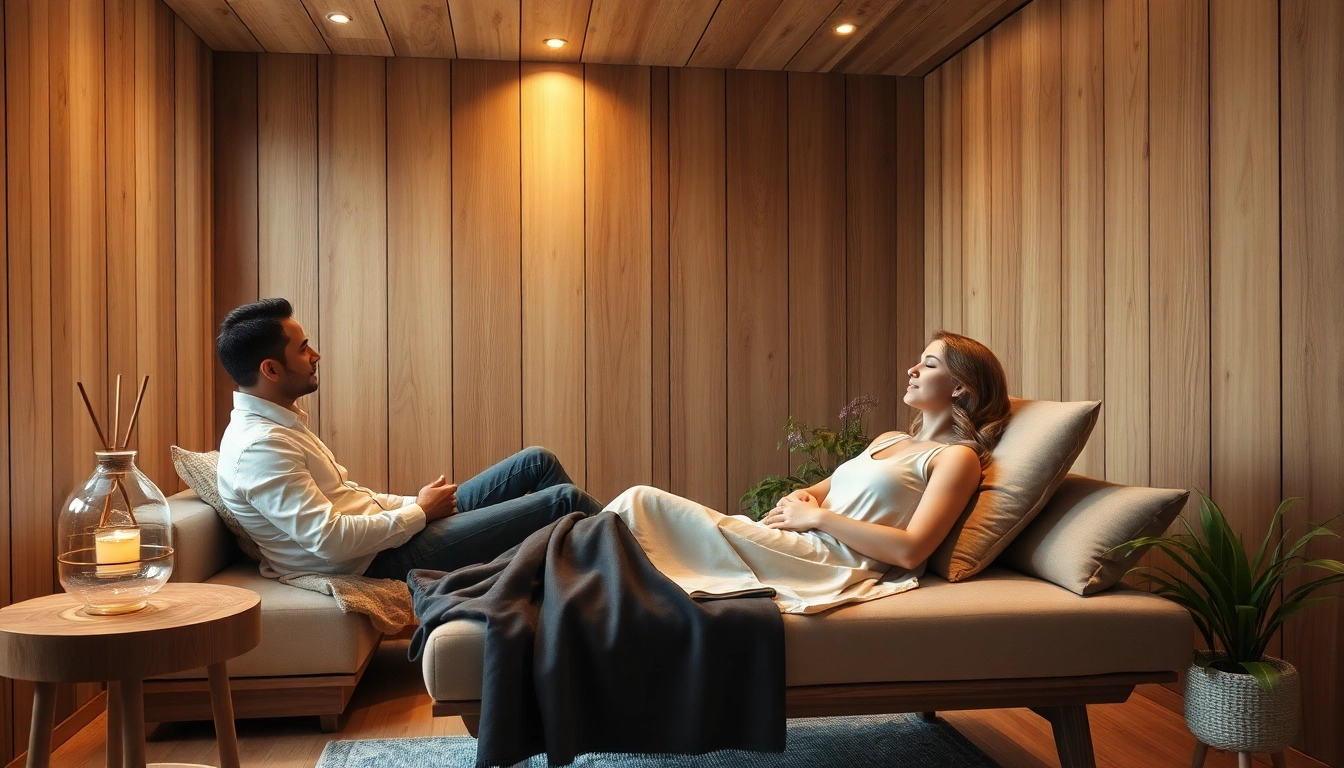 Erleben Sie die transformative Wirkung von Hypnose Hamburg in einem modernen, beruhigenden Therapieraum mit Warmlicht und natürlichen Elementen.
