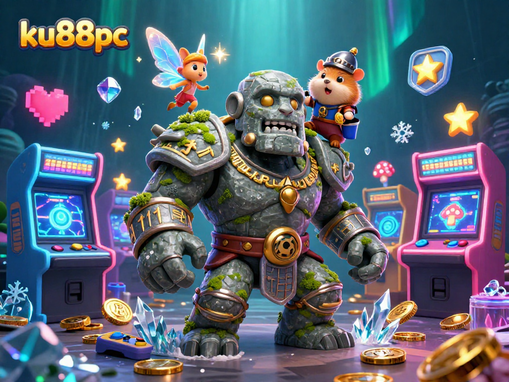 Engage in thrilling gaming adventures with ku88pc at an animated casino scene.
