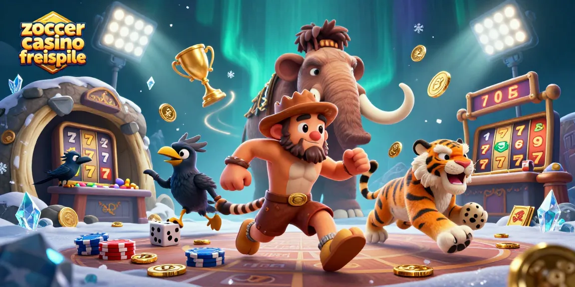 Experience thrilling zoccer casino freispiele in a dynamic 3D illustration of cavemen gaming.