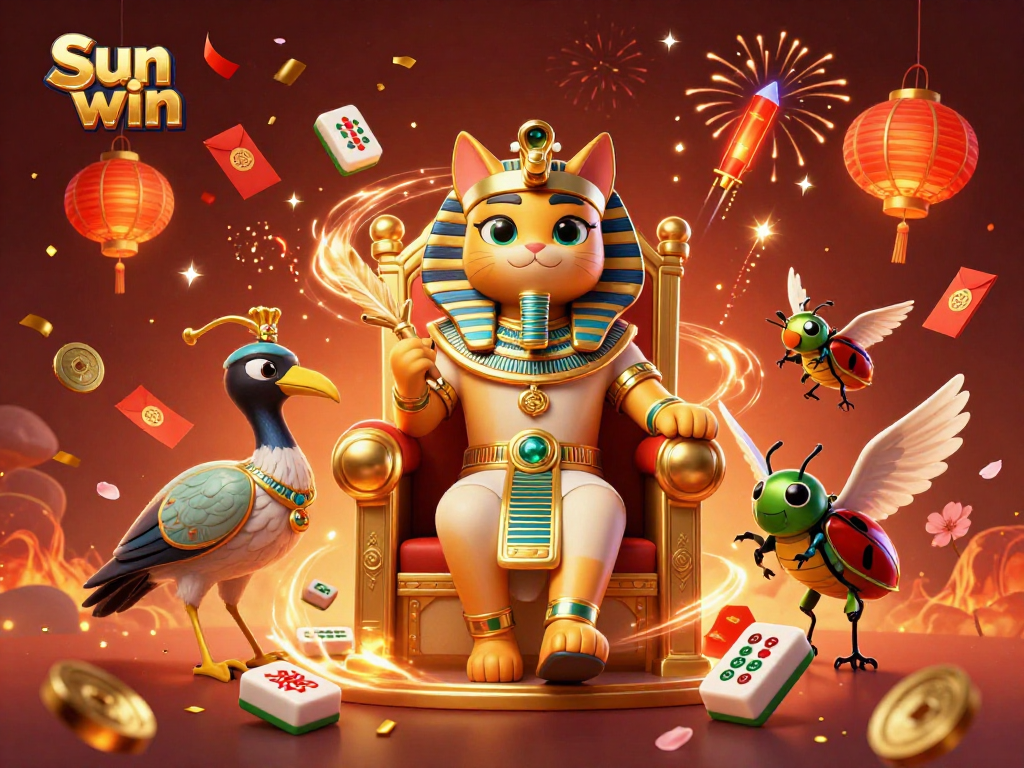 Engage in thrilling gameplay at Sun win, featuring dynamic casino elements with animated characters.