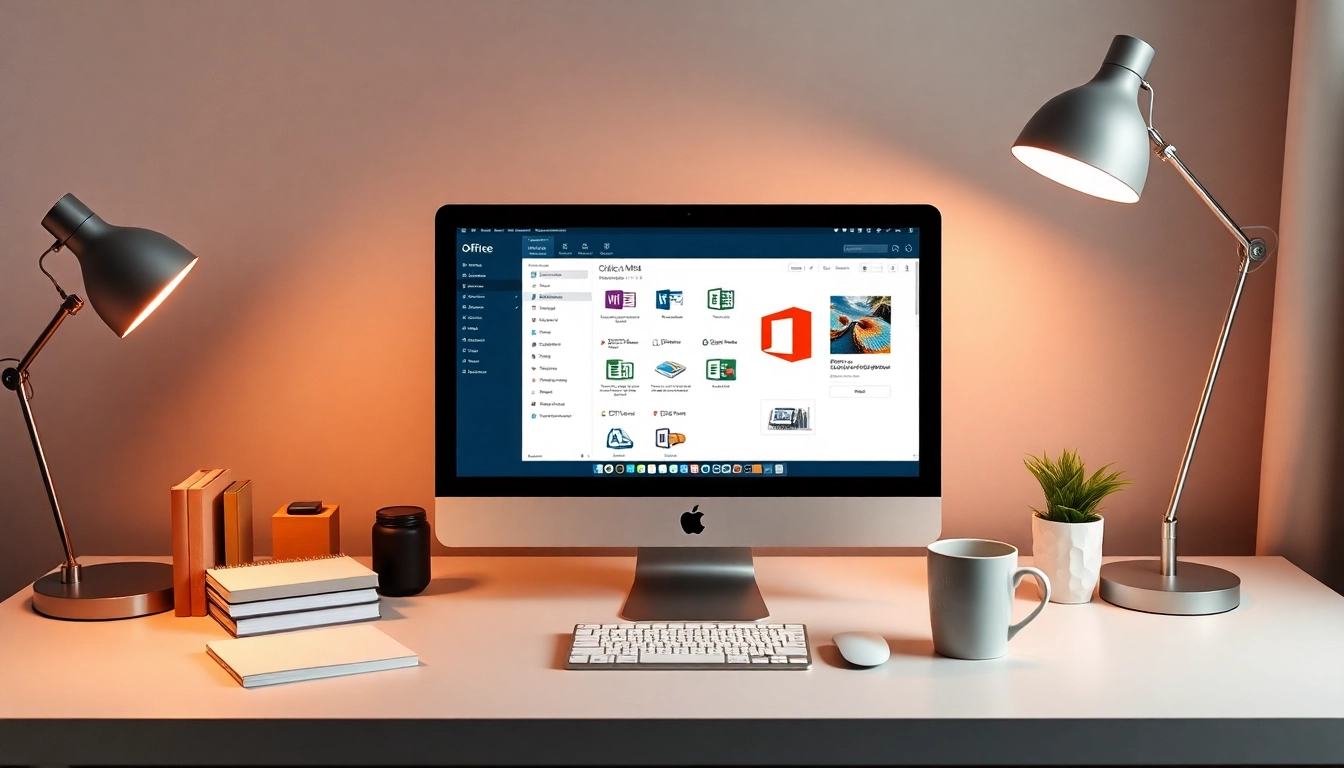 Produktive Arbeitsumgebung mit Office 2024 Mac Version kaufen auf einem stilvollen Mac.
