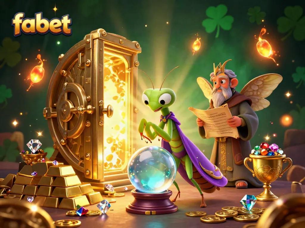 Engage with the magical fortune teller and librarian at fabet, exploring treasures and gems in a vibrant casino setting.