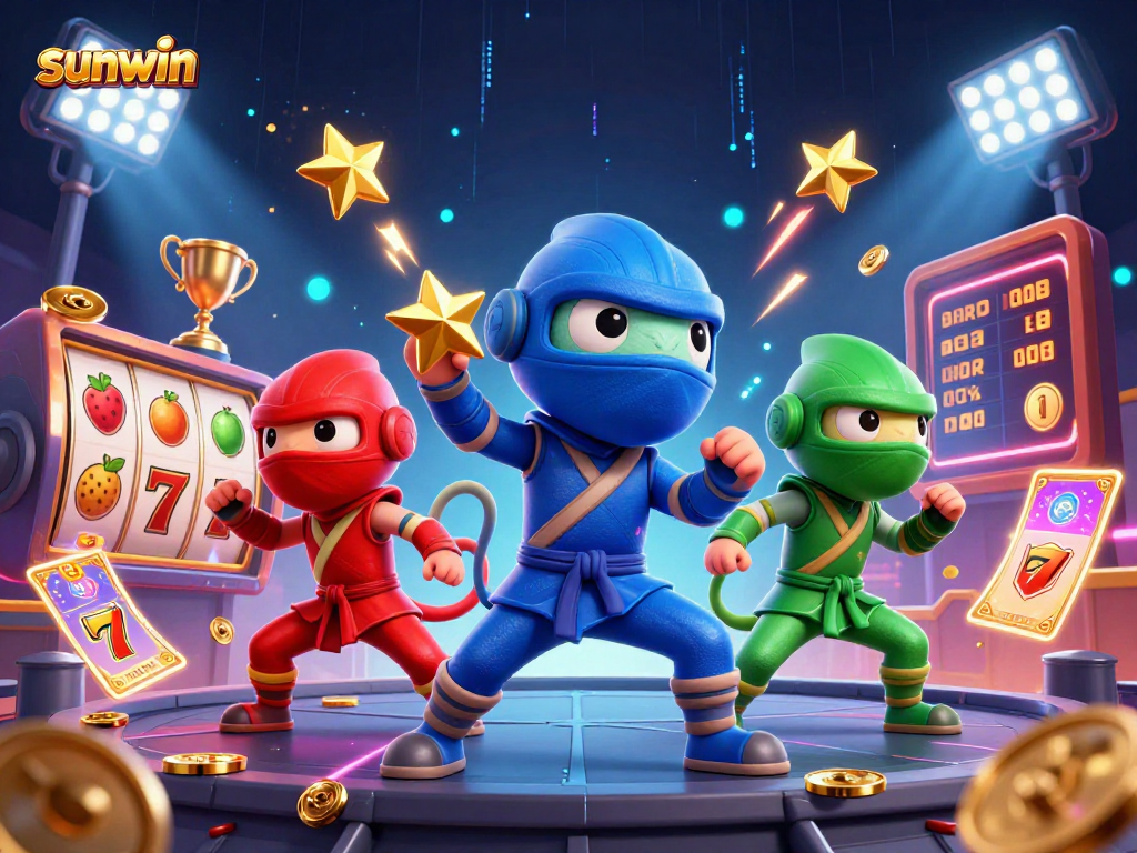 Experience exciting gameplay with sunwin's vibrant chameleon ninjas and slot elements.