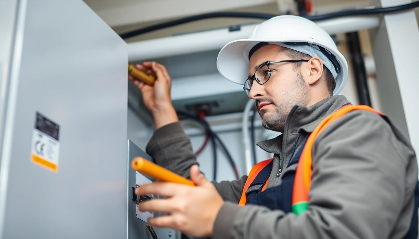 Prüfung ortsveränderlicher elektrischer Betriebsmittel during a safety inspection by a qualified technician.