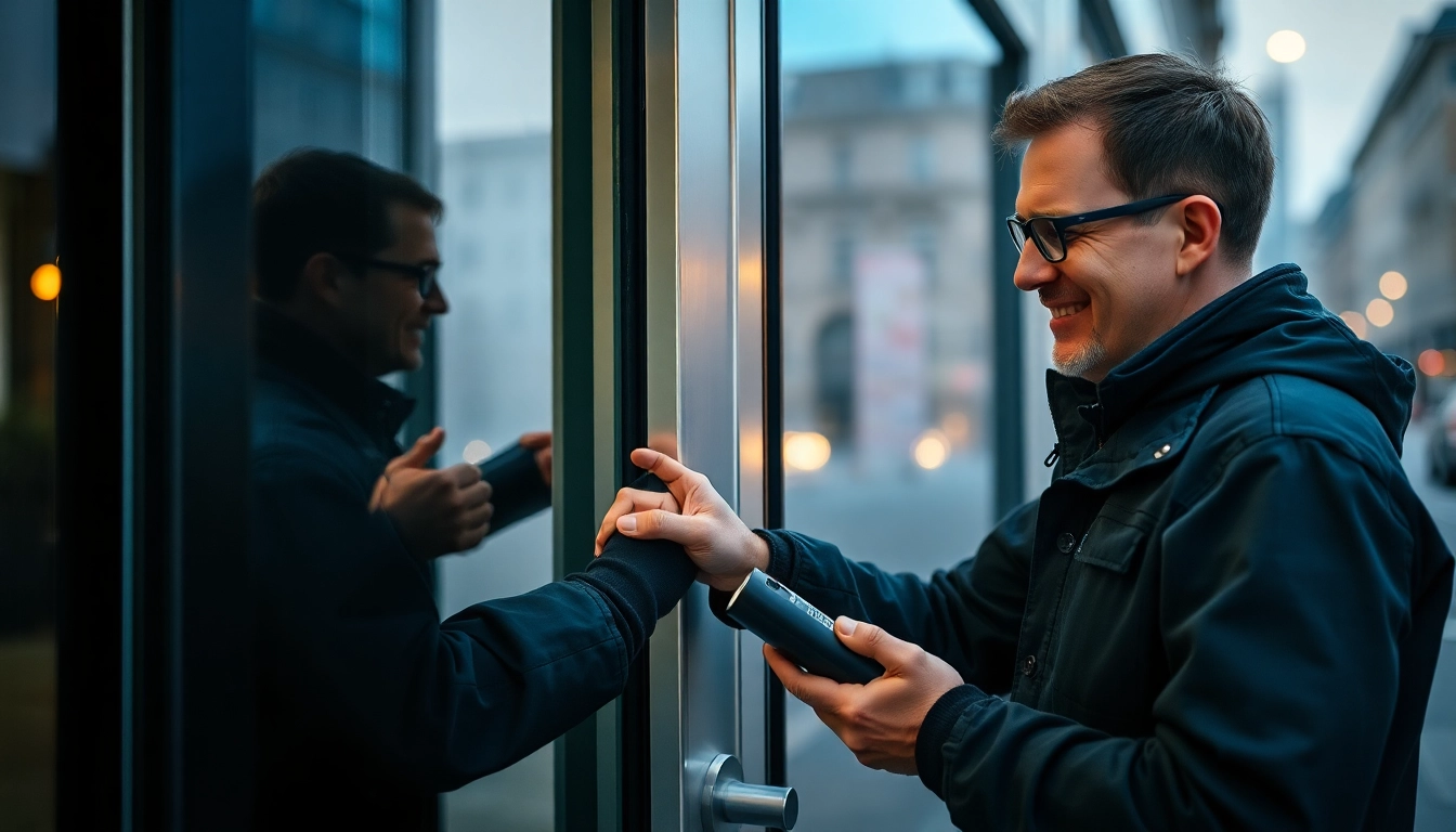 Schlüsseldienst Mannheim öffnet eine Tür beschädigungsfrei mit erfahrenem Techniker und modernem Equipment.