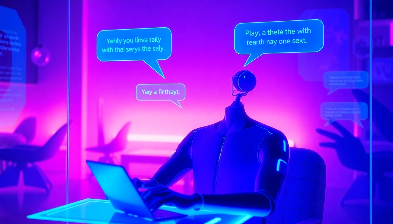 Engaging AI chat sex interaction with vibrant digital display and flirtatious dialogue.