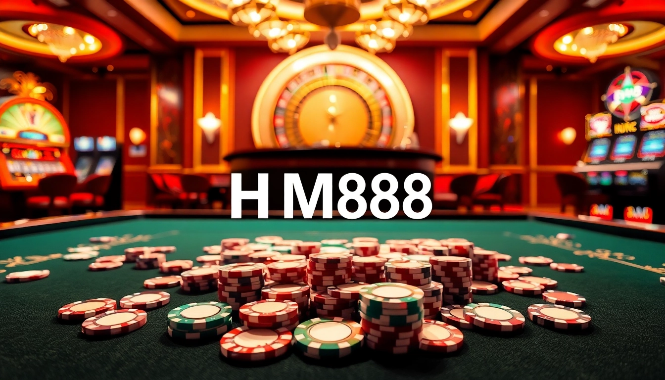 Play a thrilling poker hand at HM88's luxurious casino tables.