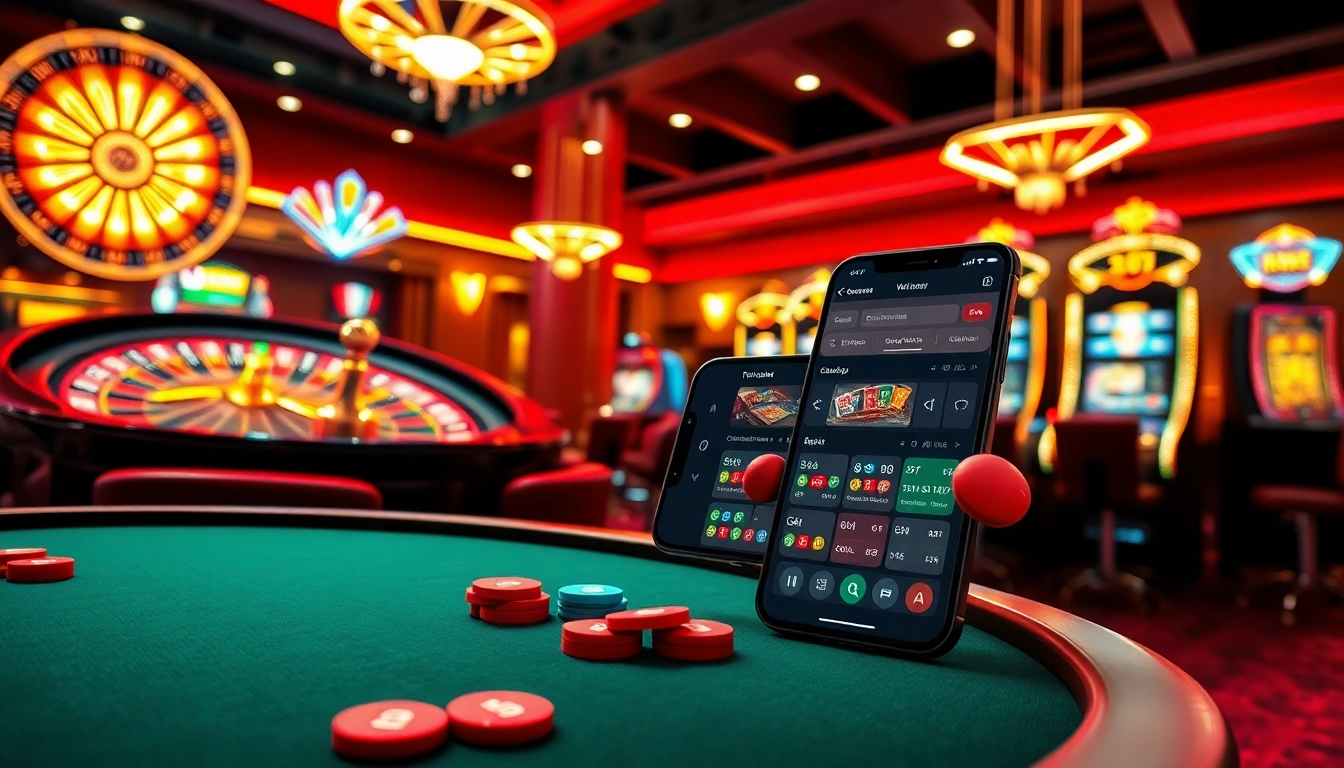 Engaging gaming scene with online interface of ink vao 12bet, showcasing vibrant casino elements.