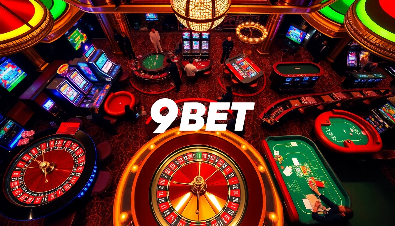 Experience thrilling gameplay at 9BET casino with vibrant tables and energetic players.