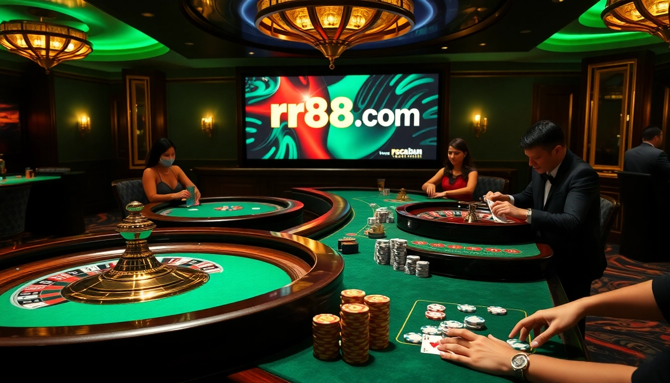 Experience the excitement of playing at rr88.com with vibrant casino tables and thrilling poker action.