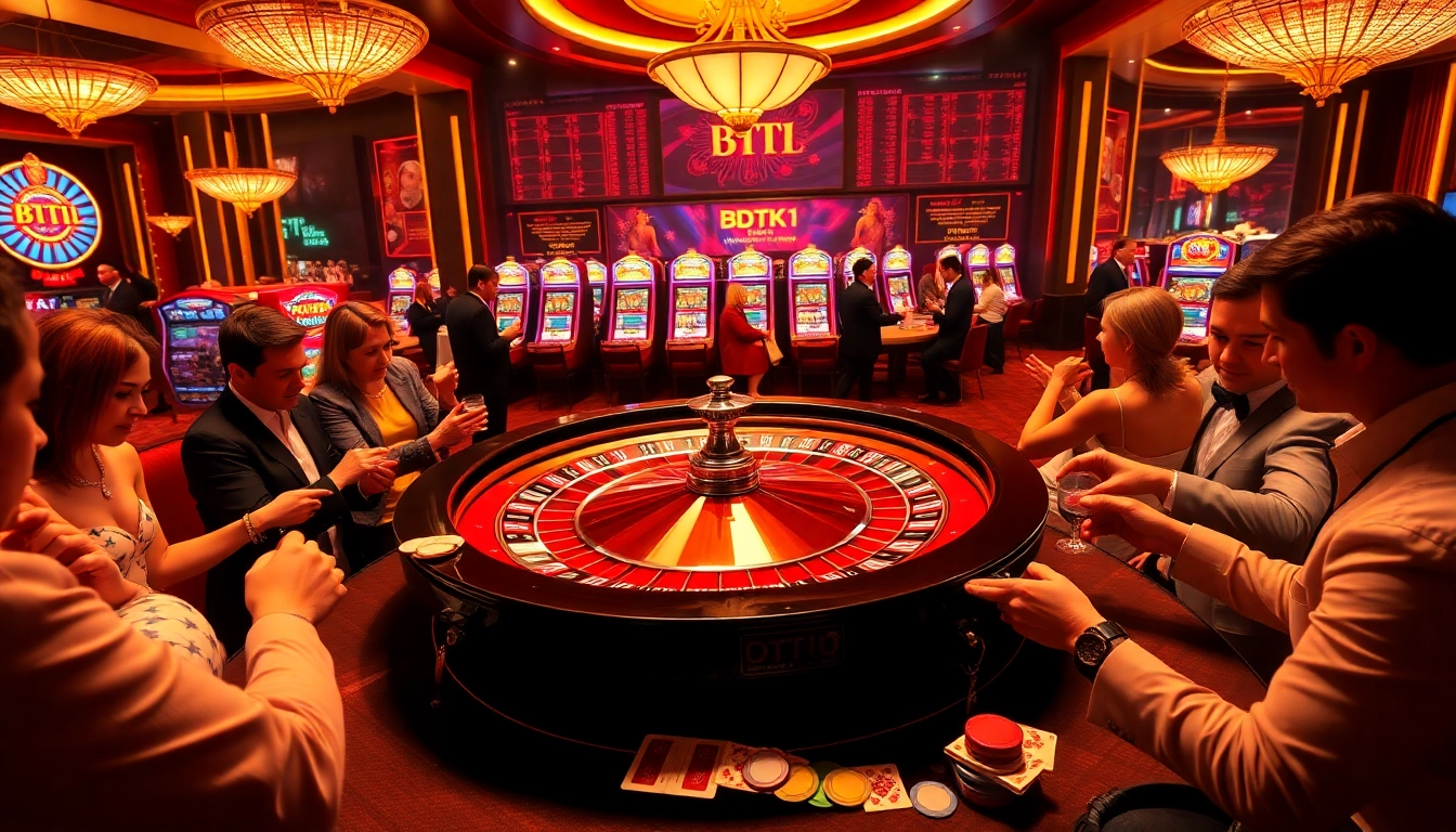 Experience the thrill of BDTK1 at a luxurious casino filled with engaging players and vibrant games.