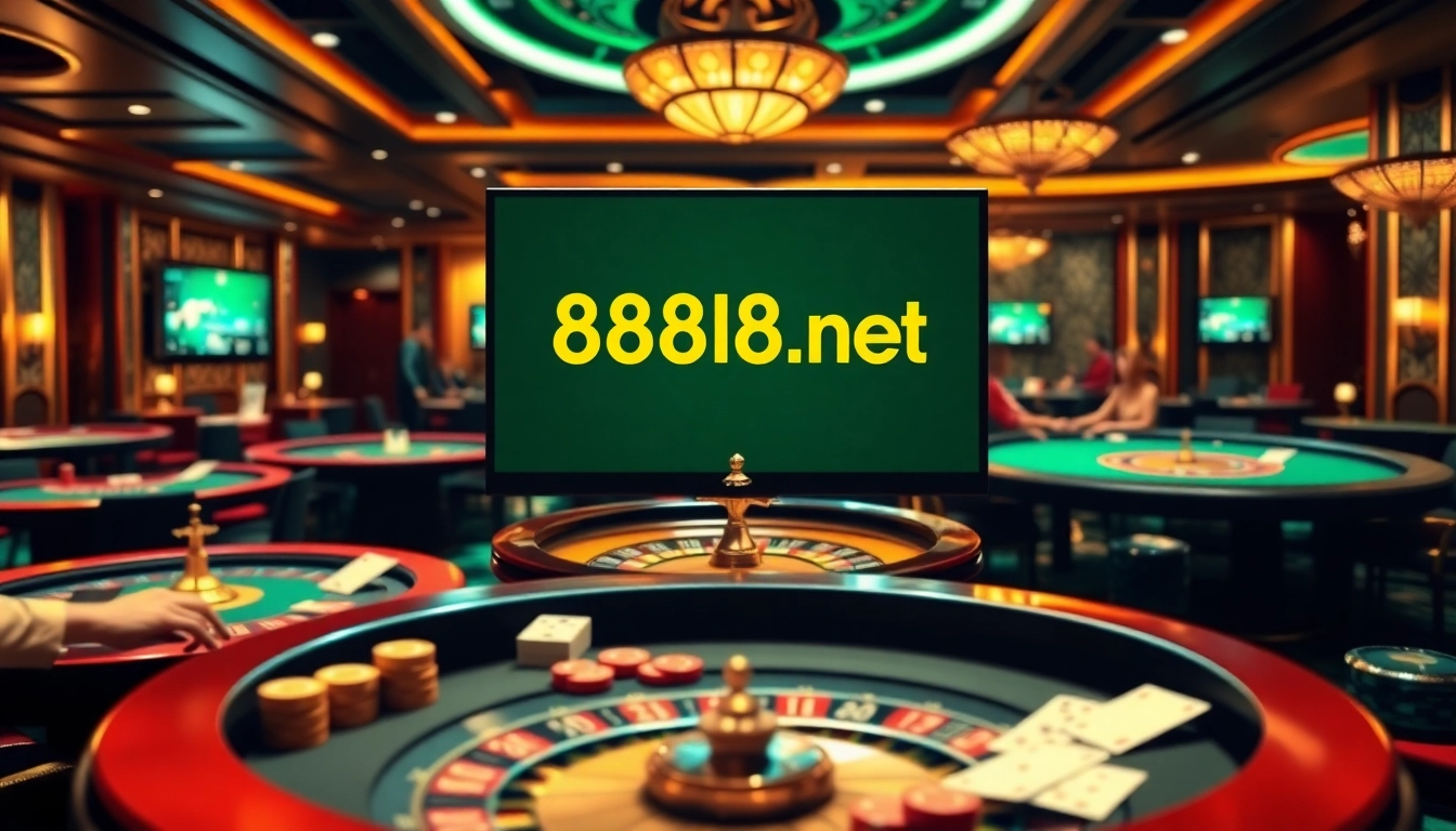 Players engaging in a thrilling online casino experience at https://88i8i.net/, showcasing intense gameplay and excitement.